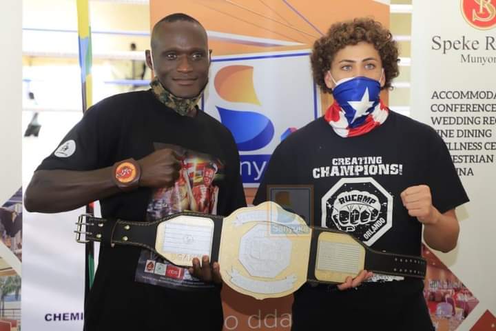 Read more about the article Kickboxing: UPDF’s Titus Tugume beats American Teenager Camacho by Technical Knockout